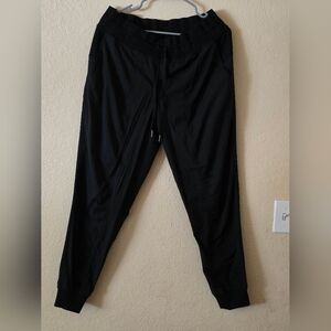 Lululemon Women's Black Jogger Pants - Classic Comfort Size 12.
